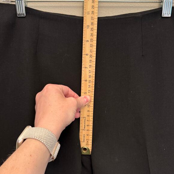 Amina Rubinacci Vintage Black Straight Leg Trousers Made in Italy EU Size 44/8 - Picture 16 of 16